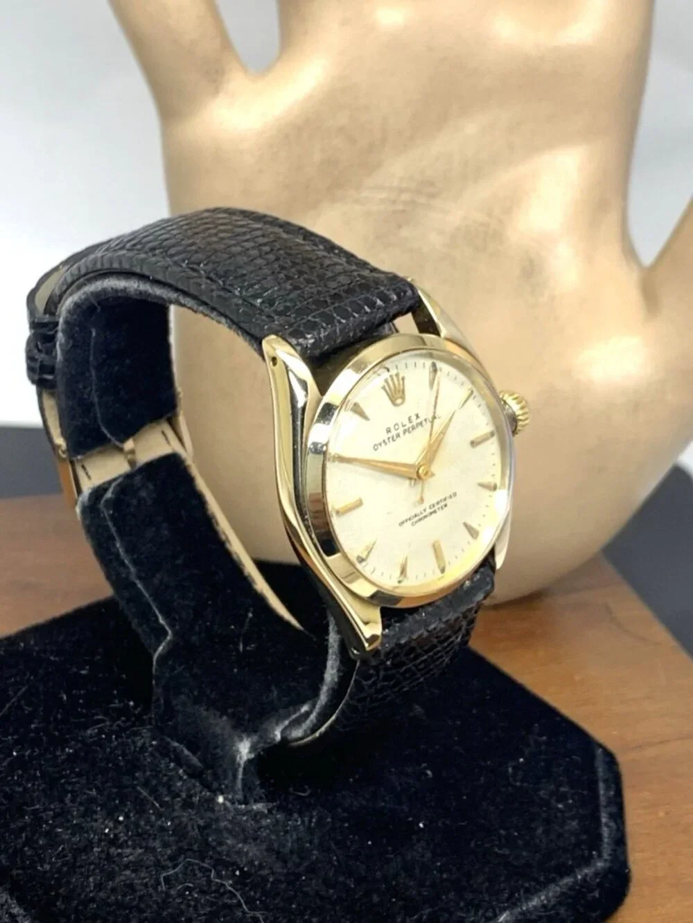 Rolex Oyster Perpetual Women's Watch 6548 Swiss Automatic 14k Gold Case 30mm
